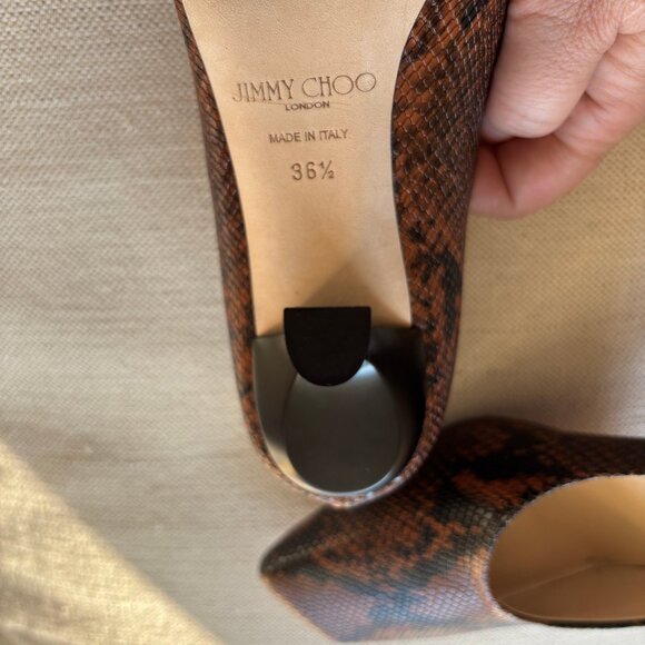 *NEW* Jimmy Choo Marcela 85 Snake Print Pumps - US 6 - Picture 14 of 15